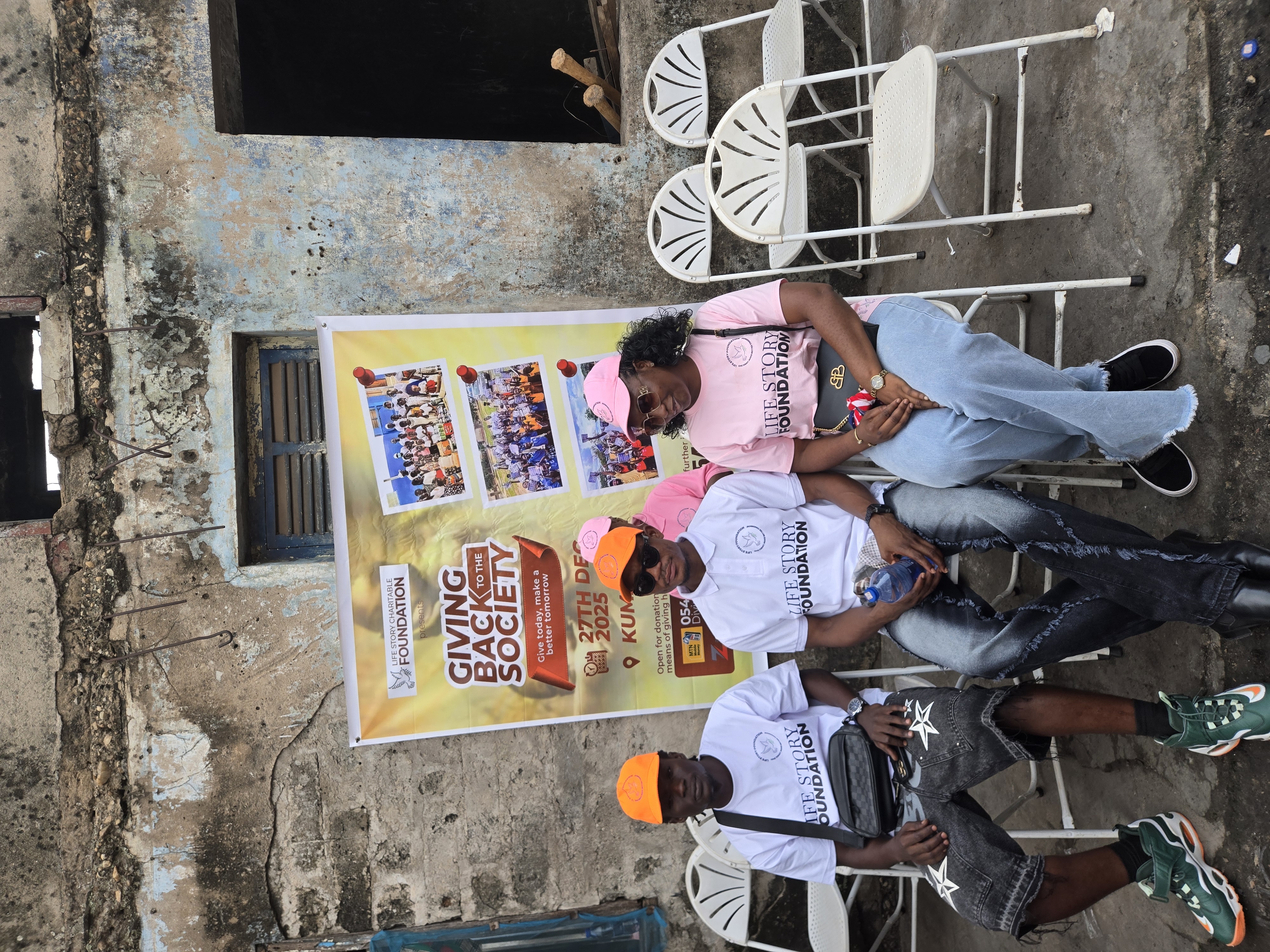 Christmas outreach meal at Krofrom, Kumasi